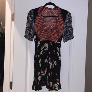 Free People Dress: Color Block Pattern